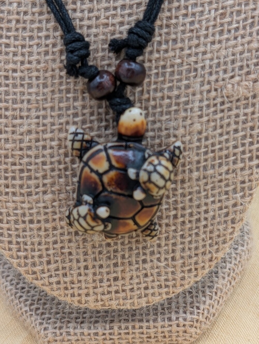 Sea Turtle Pendant Necklace‎ Adjustable Cord Turtle Beach Coastal Jewelry 16-34"